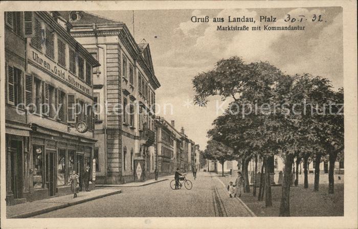 Landau Pfalz Marktstrasse mit Kommandantur