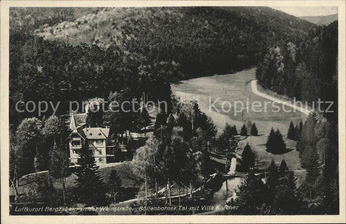 Bad Bergzabern Böllenborner Tal mit Villa Karcher