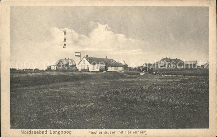 Langeoog Nordseebad Fischerhaeuser mit Ferienheim