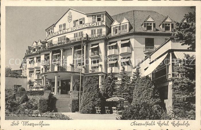 Bad Mergentheim Kuranstalt Hotel Hohenlohe