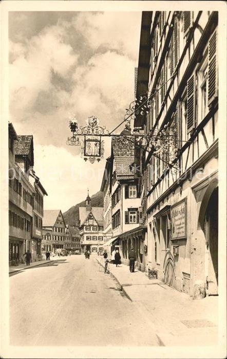 Bad Urach Wilhelmstrasse Gasthof Fachwerkhaus Schwaebisch Alb