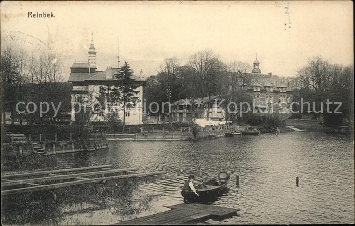 Reinbek Partie am Fluss Steg Villa Bahnpost