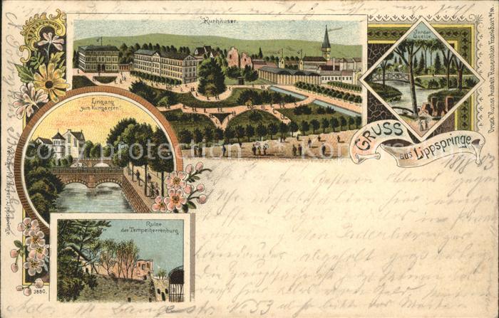 Bad Lippspringe Kurhäuser Kurgarten Jordan Quelle Ruine