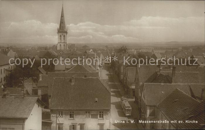 Unnau Westerwald Massenerstrasse mit evangelischer Kirch
