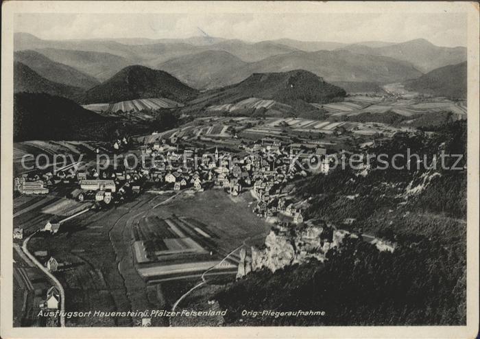 Hauenstein Pfalz Ausflugsort Pfaelzer Felsenland Fliegeraufnahme