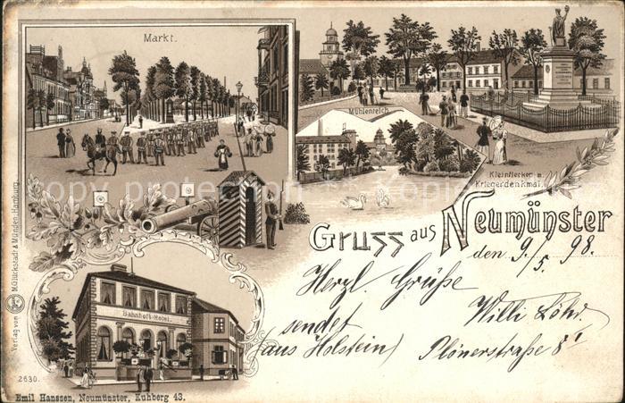 Neumuenster Schleswig-Holstein Markt Mühlenteich Kleinflecken Kriegerd