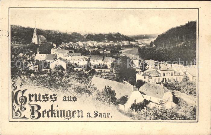 Beckingen Ortsansicht mit Kirche