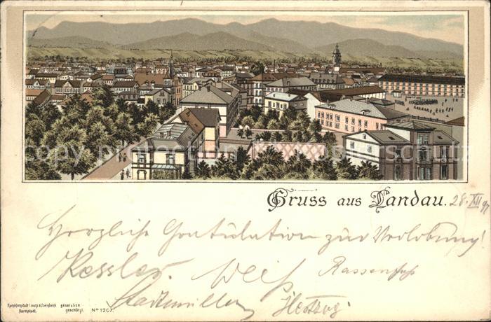 Landau Pfalz Gesamtansicht mit Bergpanorama