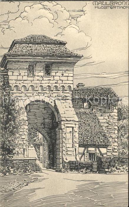 Maulbronn Klosterhof Künstlerkarte