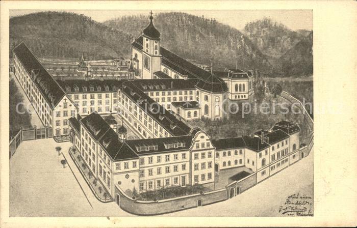 Beuron Donautal Kloster Künstlerkarte