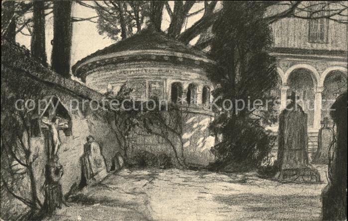 Beuron Donautal Friedhof Künstlerkarte