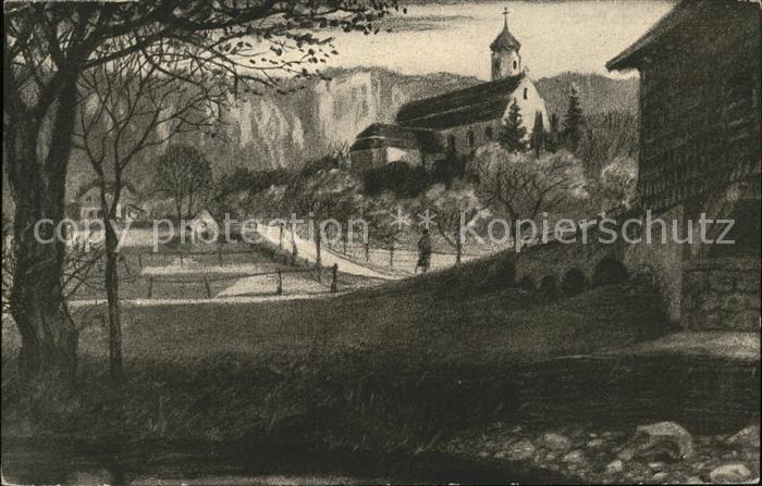 Beuron Donautal Kirche Künstlerkarte