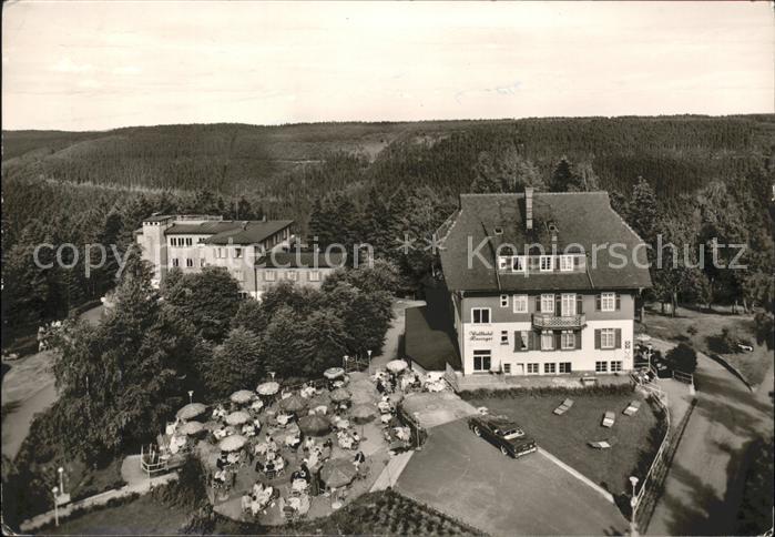Wildbad Schwarzwald Fliegeraufnahme Bergbahnhotel Waldhotel