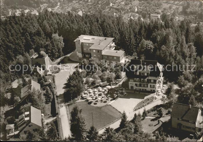Wildbad Schwarzwald Fliegeraufnahme Bergbahnstation Restaur