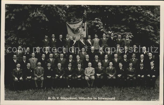 Hoefen Enz Gruppenfoto M.G.V. Saengerbund