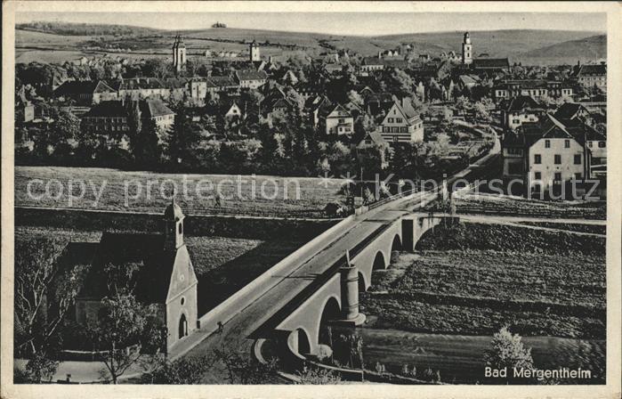 Bad Mergentheim Panorama mit Bruecke