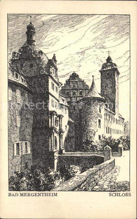 Bad Mergentheim Schloss Kuenstlerkarte