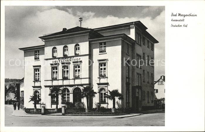 Bad Mergentheim Kuranstalt Deutscher Hof