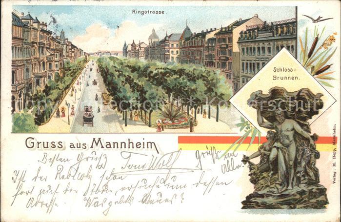 Mannheim Ringstrasse Schlossbrunnen