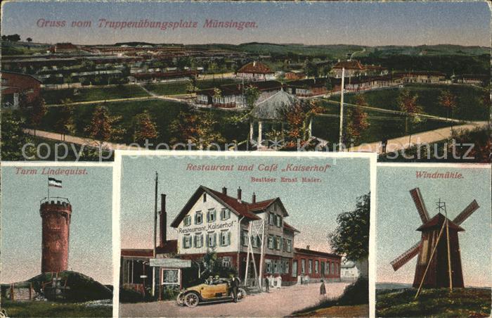 Muensingen BW Truppenuebungsplatz Turm Lindenquist Windmuehle Cafe Restaurant K
