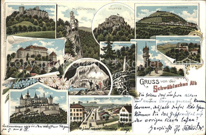 Schwaebische Alb Burgen Teck Neuffen Lichtenstein Hohenz