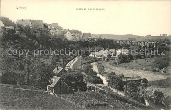 Rottweil Neckar Neckartal Eisenbahnbrücke