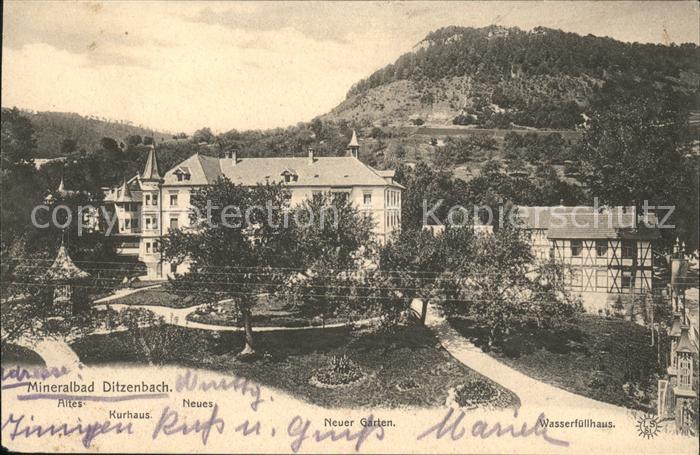 Ditzenbach Kurhäuser Wasserfüllhaus