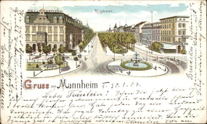 Mannheim Ringstrasse Zeichnung