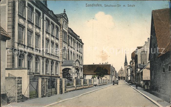 Sandhofen Schulhausstrasse mit Schule