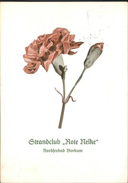 BORKUM Nordseebad Niedersachsen Strandclug Rote Nelke