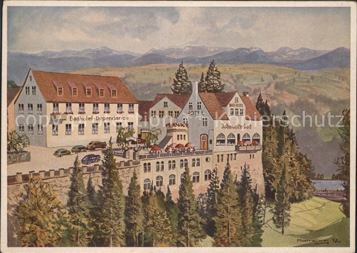 Rottweil Neckar Bad-Hotel E. Maier Kuenstlerkarte