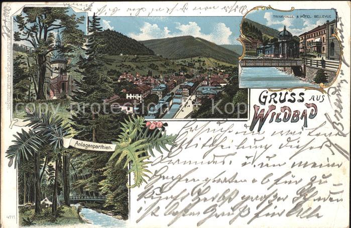 Wildbad Schwarzwald Ansichten Trinkhalle Hotel Bellevue