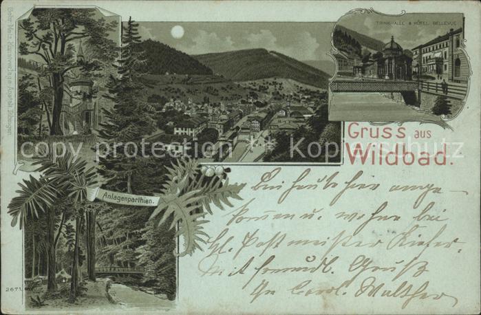 Wildbad Schwarzwald Ansichten Trinkhalle Hotel Bellevue