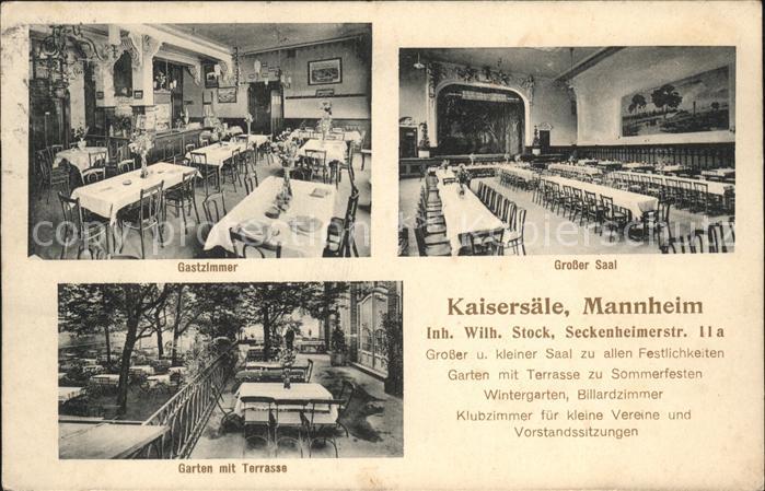 Mannheim Kaisersäle Gastzimmer Grosser Saal Gart