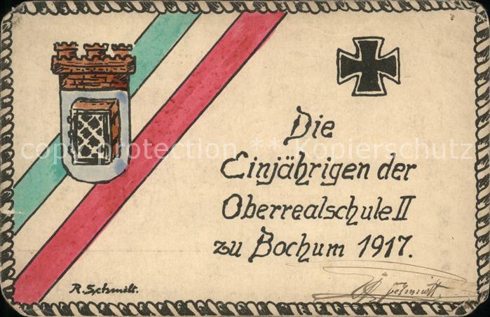 BOCHUM  CITY Die Einjaehrigen der Oberrealschule 2