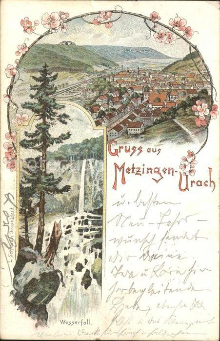 Metzingen Wuerttemberg Urach Panorama Wasserfall