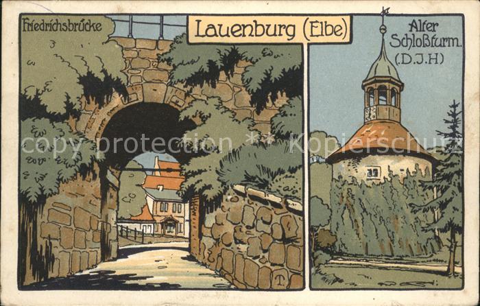 Lauenburg Elbe Friedrichsbrücke alter Schlossturm Küns