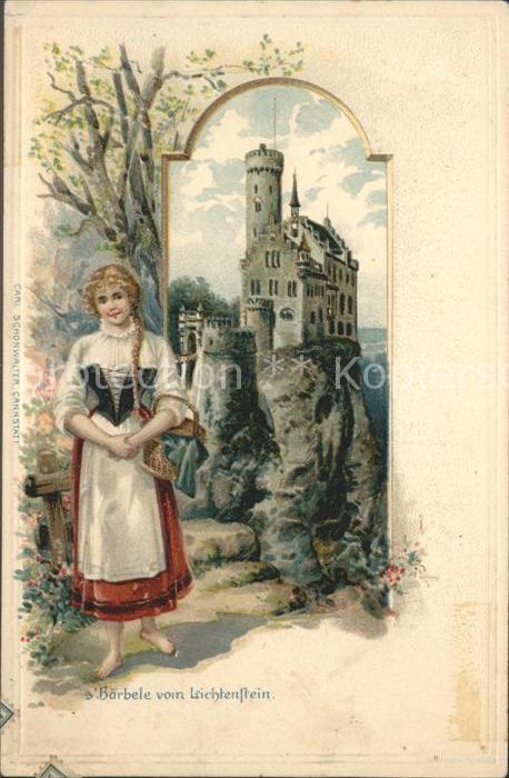 Lichtenstein Wuerttemberg Burg und das Bärbele von Lichtenstein