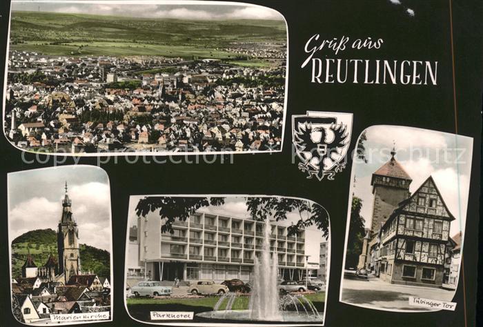 Reutlingen Wappen Tübinger Tor Parkhotel Fliegerau