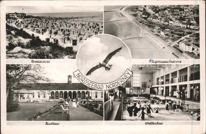 Norderney Nordseebad Wellenbad Nordstrand Fliegeraufnahme Mö