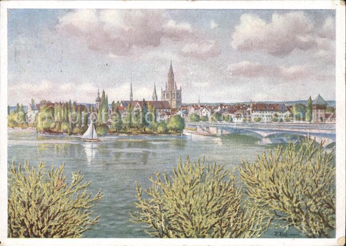 Kuenstlerkarte K. Kellermann Münster Insel-Hotel Konst