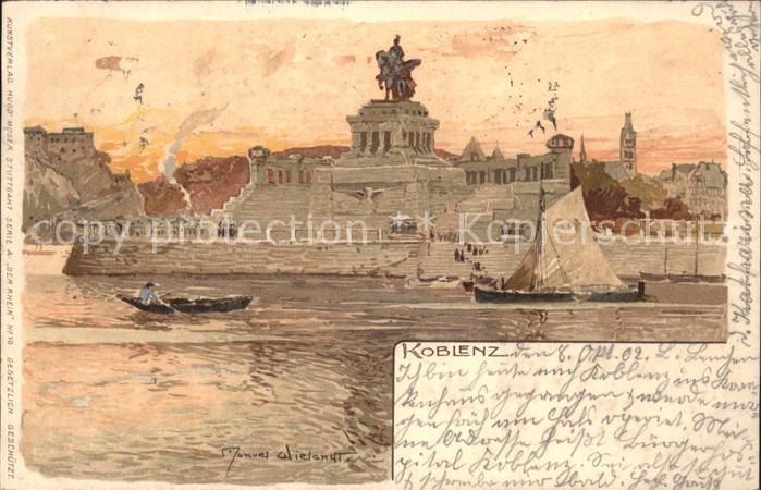 Wielandt Manuel Litho Koblenz Segelboot Nr. 10