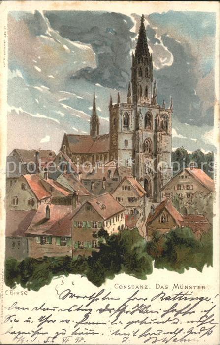 Biese Carl Karl Konstanz Münster Nr. 12 Bahnpost