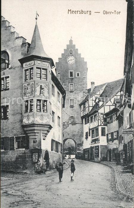 Meersburg Bodensee Obertor Gasse Erker Gasthof zum Bären