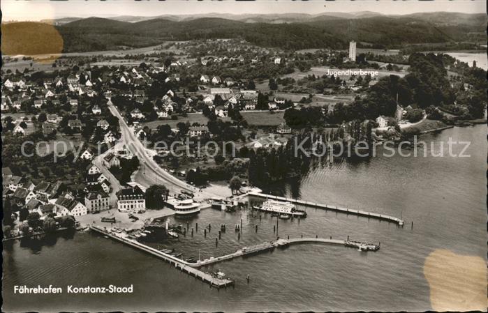 Staad Konstanz Fährehafen Jugendherberge Fliegeraufnah