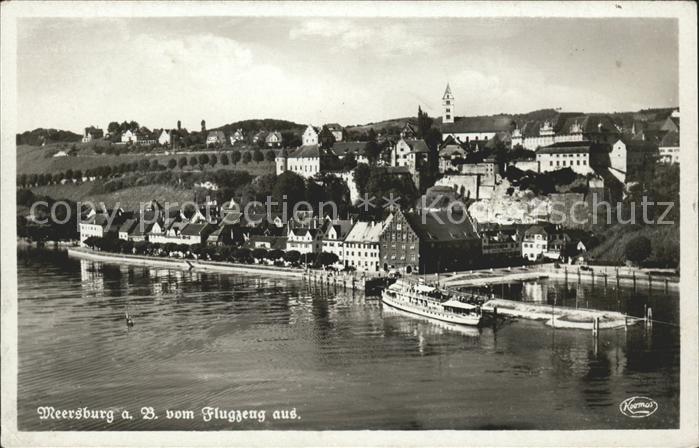 Meersburg Bodensee Fliegeraufnahme Landesteg Fährschiff Sc