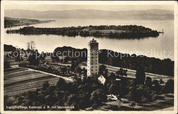 Konstanz Bodensee Jugendherberge mit Blick auf Insel Main