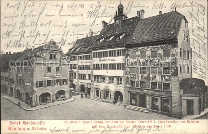 Konstanz Bodensee Hotel Barbarossa Fassadenmalerei Kaiser