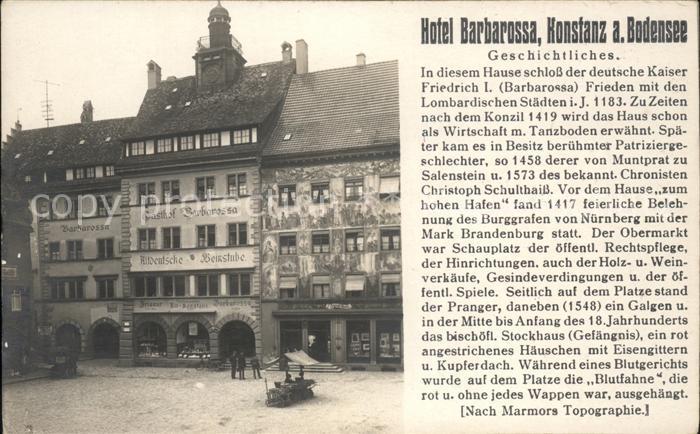 Konstanz Bodensee Hotel Barbarossa am Obermarkt Historisc