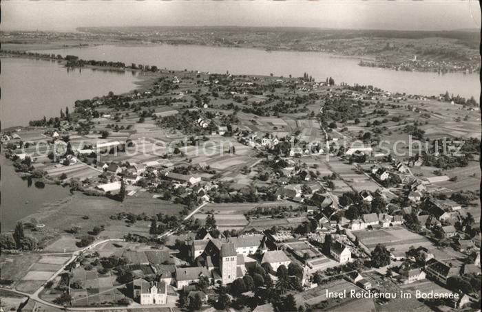 Insel Reichenau Fliegeraufnahme Blick auf das Münster M